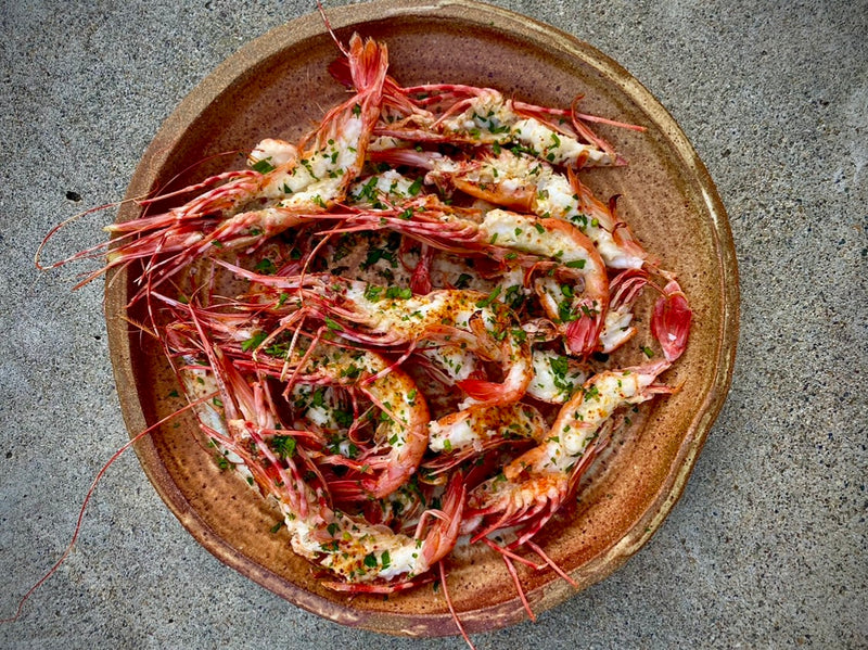 Broiled Prawns with Lemon and Espelette 